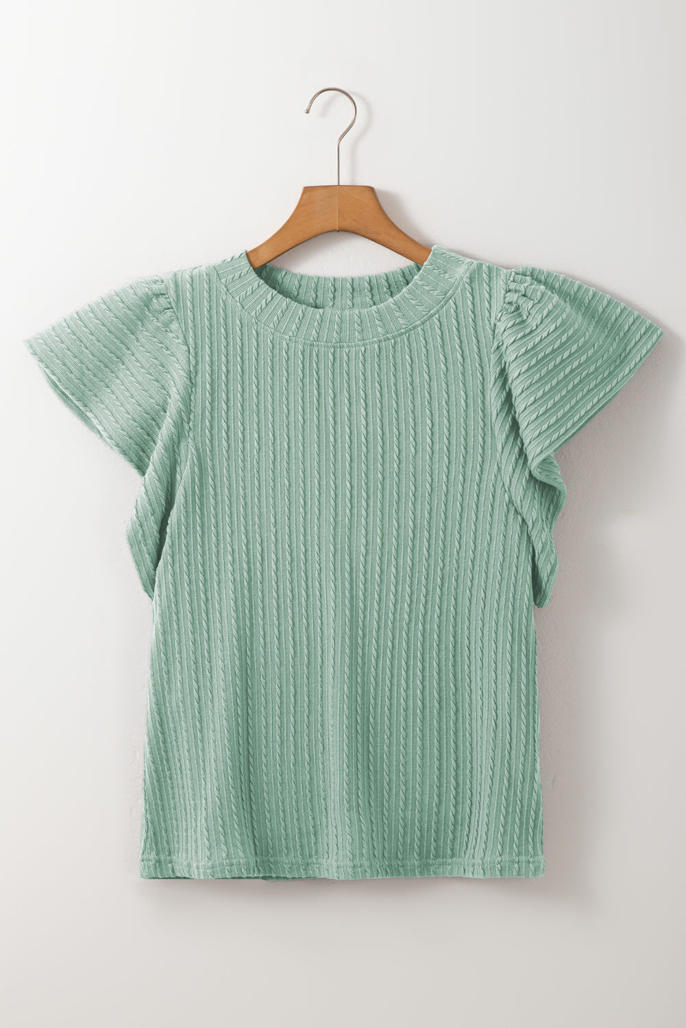 Mint Ruffle Sleeved Blouse